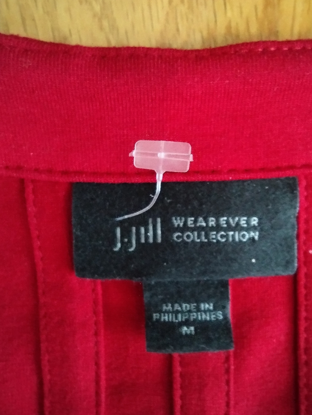 J. Jill Wearever Midi Dress Size M Red Side Slit Workleisure Travel Minimalist - Picture 4 of 5